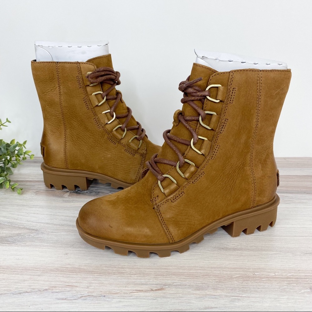 SOREL Pheonix Short Lace Waterproof Boots in Camel NWB - Picture 12 of 12